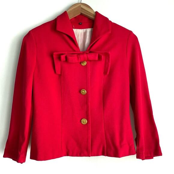 Cabi Beau Jacket Love, Carol Collection red blazer jacket size 2 bow Valentine - Picture 9 of 12